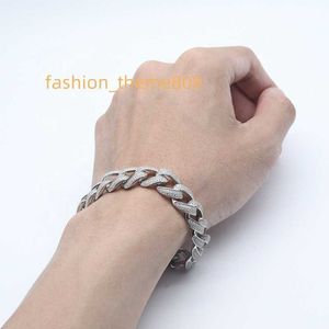 gemaakt in Italië zilver 925 dikke Cubaanse armband heren zirkonia Cubaans 925 sterling zilver