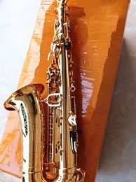 Gemaakt in Japan Merk YAS-62 Altsaxofoon Muziekinstrumenten gouden Eb Falling Tune Messing Sax Carving professioneel met mondstuk Nekhandschoenen Riet Lederen tas