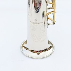 Fabriqué au Japon Yanagisa Soprano Saxophone WO37 Argenté Nickel Clé Avec Étui Sax Soprano instrument de musique Embouchure Ligature Anches Cou Livraison Gratuite