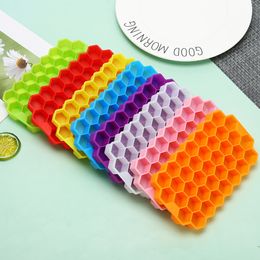 Food Grade Silicone Honeycomb Ice Cream Tools Grid Diy Ice Cube Ball Maker Mold gebruikte Home Party Bar keukengereedschap