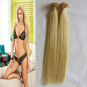 Made Remy Human Fusion Hair Extensions Ongles droits U Tip Machine Made Remy Extension de cheveux pré-collés 16 