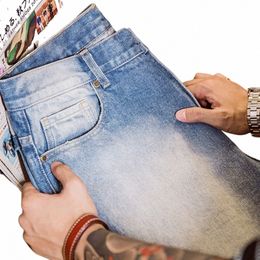 maden Casual gescheurde denim broek heren baggy 14oz wo rechte gescheurde jeans oom Fu vintage vernietigde oude versleten brede broek 21Y2 #
