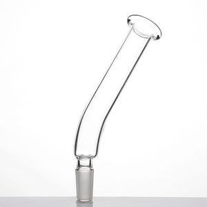 Embout buccal en verre borosilicaté très clair avec tube de joint mâle de 14 mm plié 402