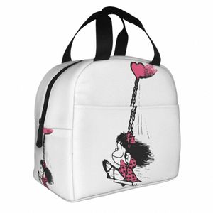 Mafalda Sacs à lunch isolés étanches Love You Lunch Ctainer Sac isotherme Lunch Box Tote School Outdoor Hommes Femmes T54O #