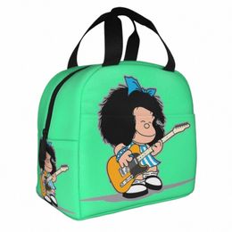 Mafalda Kawaii Carto Sacs à lunch isolés Sac isotherme Repas Ctainer Haute capacité Boîte à lunch fourre-tout Sac de nourriture école pique-nique v1Ff #