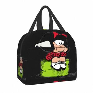 Mafalda Portable Lunch Box Quino Comic Cooler Thermique Alimentaire Sac À Lunch Isolé Pour Femmes Enfants École Enfants Multifuncti Sacs 44Wa #