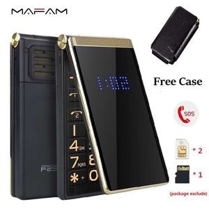 Mafam flip top dubbele schermknoppen oudere functie back -up student telefoon