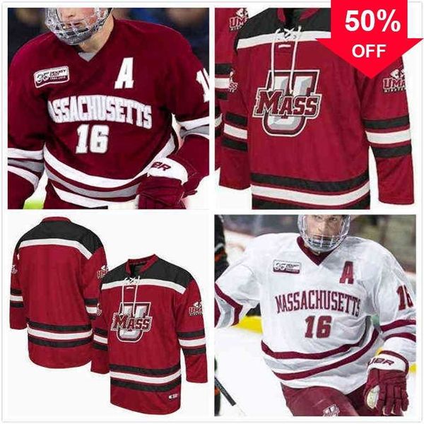 Maillot de hockey Mag Custom UMass Minutemen Ty Farmer 3 Cal Kiefiuk 7 Bobby Trivigno 8 Matthew Kessel 4 Jack Suter 10 George Mika 29 Marc Del Gaizo