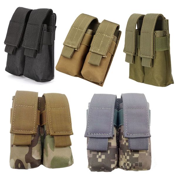 Tactical Mag Double Magazine Pouch Bag Vest Camouflage Pack FAST Cartouches Clip Carrier Munitions Holder Airsoft Gear Assault Combat NO11-537