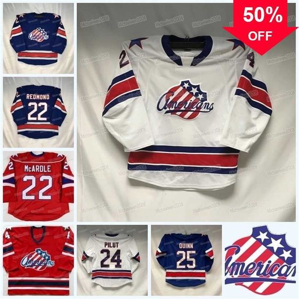 Mag MitNess Personnalisé Rochester Americans Hockey Jersey AHL Matej Pekar Ryan Scarfo Brendan Warren Brett Murray Casey Fitzgerald Josh