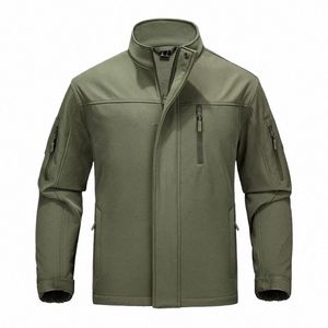 Magcomsen Herfst Heren Jas Waterdicht 6 Zakken Softshell Fleece Gevoerde Wandeljas Winddicht Bovenkleding T4bN #