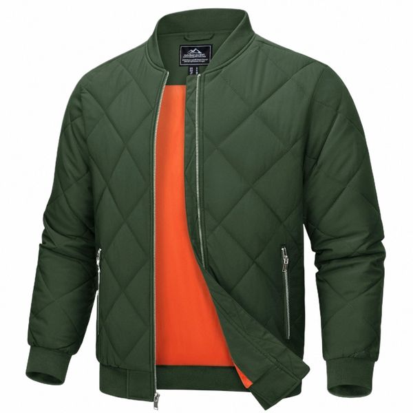 Magcomsen hommes décontracté aviateur vestes automne épaissir isolé pleine fermeture éclair manteaux coupe-vent veste pour sortir K459 #