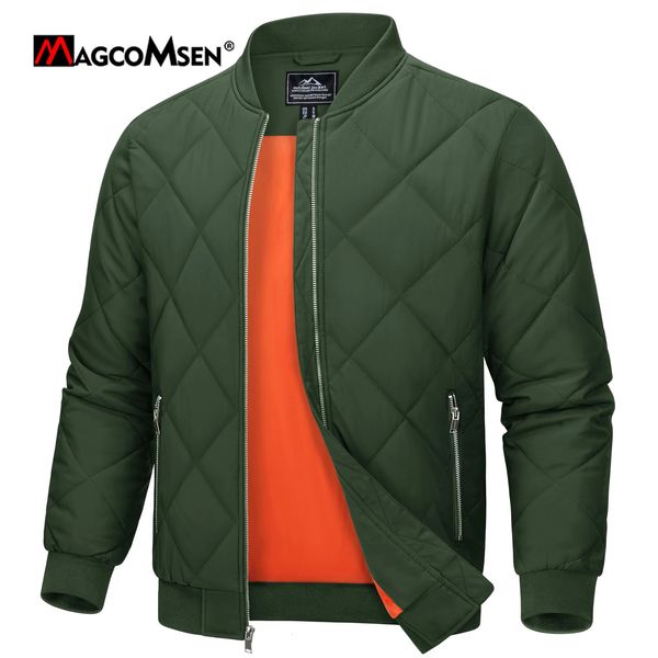 MAGCOMSEN hommes vestes décontractée automne épaissir isolé pleine fermeture éclair manteaux coupe-vent veste pour sortir 240115