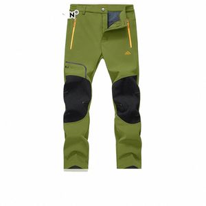Magcomsen Pantalon polaire pour homme Pantalon de randonnée imperméable avec 4 poches zippées Pantalon de ski d'hiver 75po #