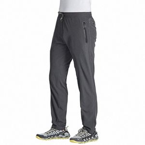 Magcomsen Pantalon de survêtement pour hommes à séchage rapide avec poche zippée Pantalon de survêtement léger d'été pour le jogging en plein air Randonnée W0Zo #