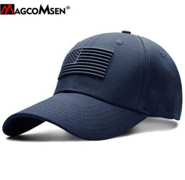 Magcomsen tactical tactical Cap Men Summer USA Flag Sun Sun Protective Military Snapback Casque Casual Golf Baseball Caps Army Hat Men 202347002