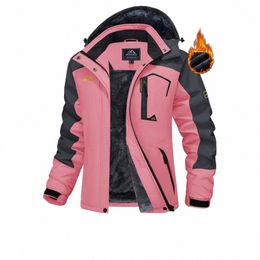 magcomsen Chaqueta de esquí para Mujer Parka de Lana cálida de Invierno A Prueba de Viento Lluvia A Prueba de Nieve Abrigo Térmico Pesado Senderismo Señoras Snowboard Anorak u207#