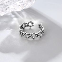 Magen David Ring Silver Sterling 925 pour les femmes Men Simple Design JE Judaïsme Symbol Style Star of Israel Elements Jewelry 240424