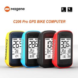 Magene C206 Pro ordinateur de vélo sans fil GPS compteur de vitesse étanche route VTT vélo Bluetooth ANT avec capteur de cadence de cyclisme 240307