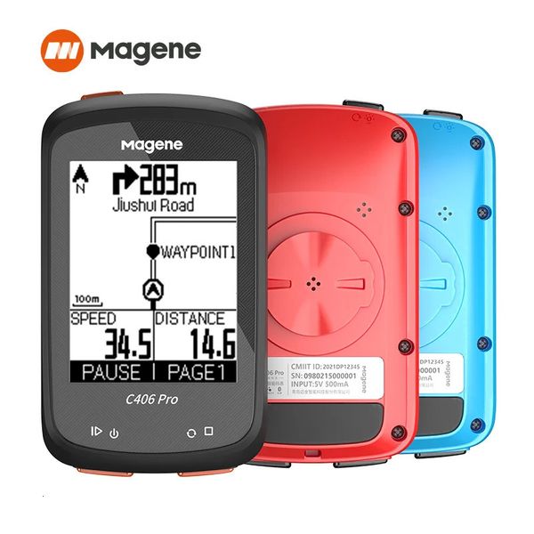 Magène C406pro GPS Bike Computer Navigation Speedometer Mtb Road Bicycle Odomètre Traine de cyclis