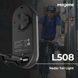 Magène L508 Radar Light Radar Nouveau Bicycle de freinage de freinage Lampe à selle Poste de selle Ebike imperméable LED Charge de charge