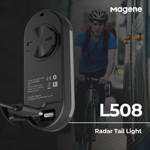 Magène Radar Bike Tail Light L508 BICYLY BICE BRAKE SEMBRE LAMBRE SELLE POSE DE SEAGE CHARGEGEBIKE THAPHOPHER LED CYCLING VILLE VILLE