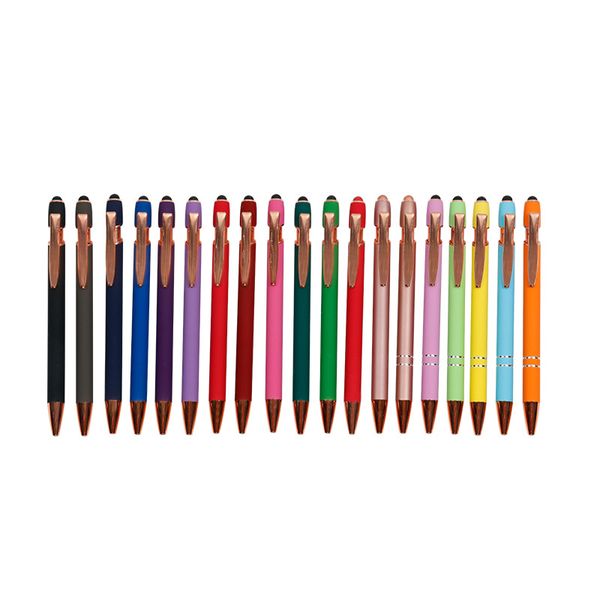 Maggi stylo presse tige en aluminium spray métal écran tactile stylo à bille lettrage logo cadeau publicité tactile