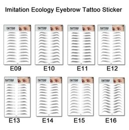 Magique 4D sourcil tatouage autocollant faux sourcils rehausseurs imperméable à l'eau durable maquillage à base d'eau cheveux sourcils Stickers8123469