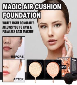 Magic Air Cushion Foundation BB Cream Champignon Pores Pores Correin Makeup Cosmetic Emperproof Brighten Face Base Base Tone Hustruzin5608271