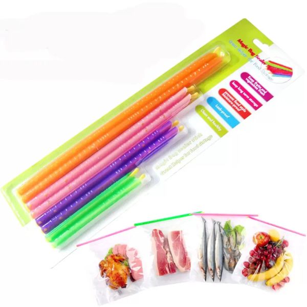 Clips de sac magique Sealer Stick Tiges d'étanchéité uniques Grande aide pour le stockage des aliments