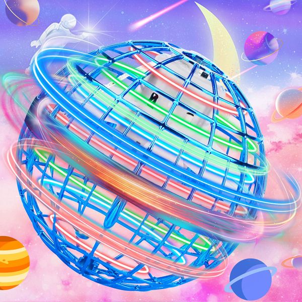 Magic Balls Flying Orb Ball 2022 Jouets Galactique Fidget Spinner Avec Lumières LED Mini Drone Boomerang Soaring Jouet Rechargeable Pour Enfants Amm3Z