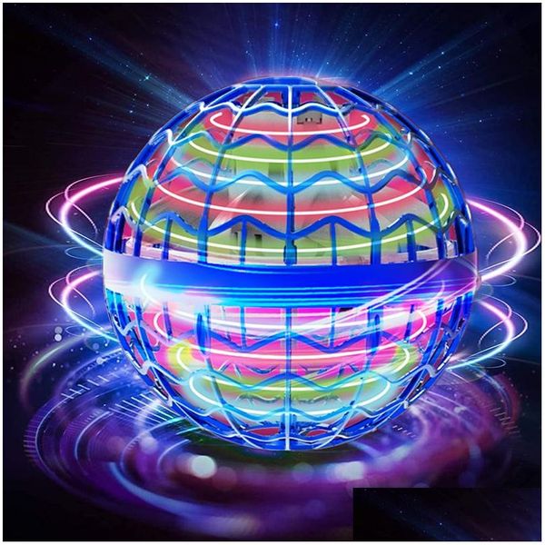 Balles magiques Fly Ball Control Contrôle de la main Drone Hélicoptère Rotation Mini LED Éclairage LED Cadeau Enfants Adt Indoor Outdoor Toys RC Heli Dhwfc