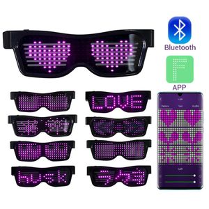 Magic Bluetooth Led Party Glasses APP Control Shield Luminous Glasses USB Charge DIY App Control Multi-lingual Quick Flash Led