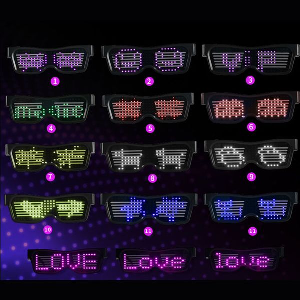 Magas Bluetooth LED PARTER PARTER CONTRÔLE LUMERES LUMINÉS LUMINES EMD DJ Syllabes électriques Lunets de la fête