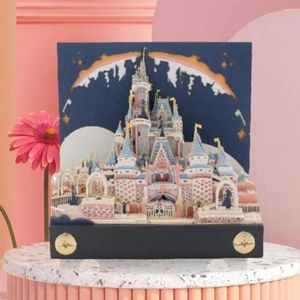 Bloc-Notes 3D château magique, bloc-Notes en papier sculpté, grande roue, accessoires de papeterie, nouveauté, cadeau d'anniversaire