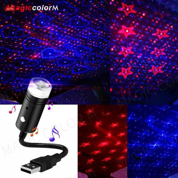 Magic Colorma Romantic Light Car Star Proyector Mini Led Night Lights USB Star Stars Room Room Colorida Galaxy Lamps HKD230812