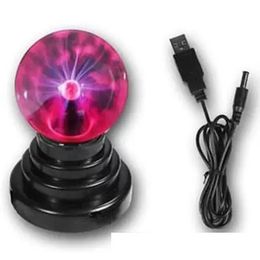 Bola de luz de Plasma de cristal mágico, bolas de inducción electrostática, luces LED, batería de alimentación USB, decoración de fiesta, regalo para niños