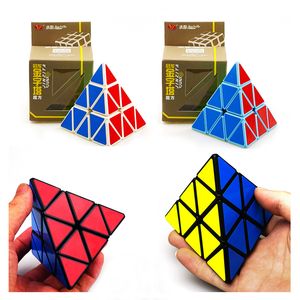 Magie cube pyramide forme troisième ordre cube professionnel ultra-lisse vitesse magico cubo twist puzzle bricolage éducatif enfants jouet