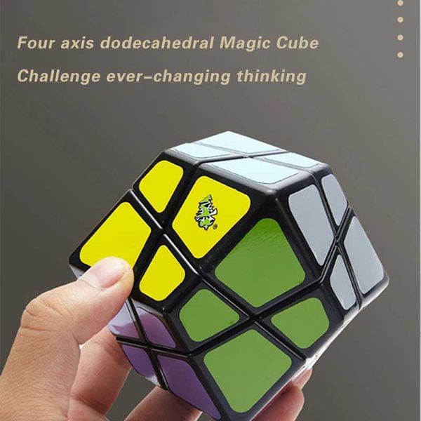 Cubos de magia 4 eje dodecaedron Magic Cube Megaminxeds Velocidad de velocidad Ideas de regalos de Navidad Niños Cubo Toys para niños Y240518