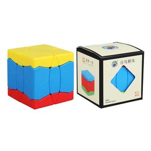 Magic Cubes Bainiaochaofeng 5,7 cm 3x3 cent oiseaux Phoenix Puzzle de cube coloré en forme de phénix 3x3x3 Toy éducatif pour enfants puzzle Y240518