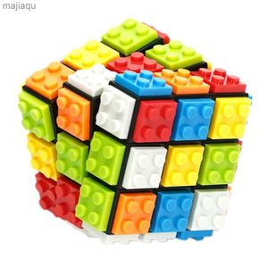Magic cubos bloques de construcción Cubo 3x3x3 Puzzle Cube Retacable profesional Magic Cube 3x3 Blocks Cube Toys Educational Gifts Diy Cubo Magicol2404