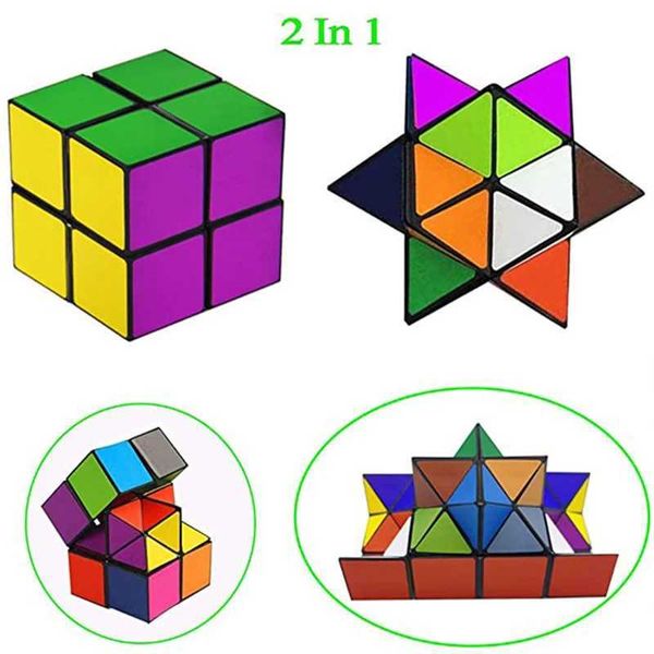 Magic Cubes Childrens Puzzle and Early Education Toys Infinite Pliage Two-in-One Magnetic Cube Puzzle Enfants Toys Education Y240518