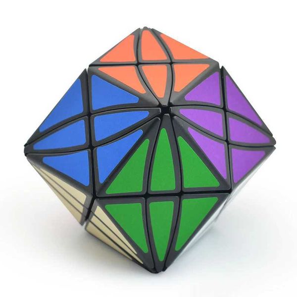 Magic Cubes Eagle Eye Cube Fibre de carbone Cube magique autocollant coloré Speed ​​Magico Cubo Brain Teaser Toys pour les enfants Cubes magiques Y240518