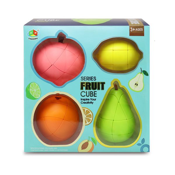 Magic Cubes est FanXin Fruit Cube Pack Professionnel Sans Autocollant Poire Orange Pêche Puzzle Jeu Vitesse Cubing Drôle Jouets 230710