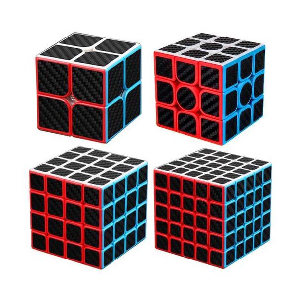 Magic Cubes Mo Yu Cube Carbon Fiber Sticker Magic Cube 2x2 3x3 4x4 5x5 Pyramide Twisted Mirror Speed Cube Magic Puzzle Crazy Toy Education Toy Y240518