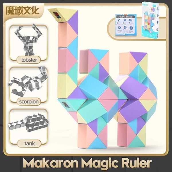 Magic Cubes Moyu 72 Magic Ruler 24 36 48 60 Classroom pliant Puzzle Puzzle Cube Toys Plastic Magic Ruler pour les enfants Toy éducatif Y240518