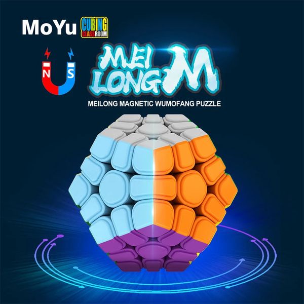 Cubos mágicos MoYu Megaminx Dodecaedro mágico magnético Profesión Velocidad Puzzle 12 Cara Juguete Especial Original Húngaro Cubo Mágico 231019