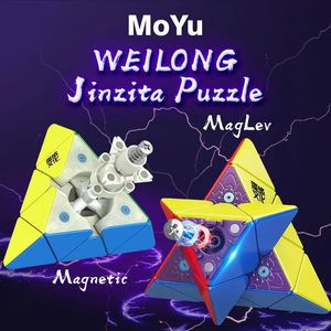 Cubes magiques MOYU Weilong Pyraminx Maglev Cube de vitesse magique magnétique Puzzle professionnel jouets Weilong Maglev pyramide cadeaux pour enfants 231019