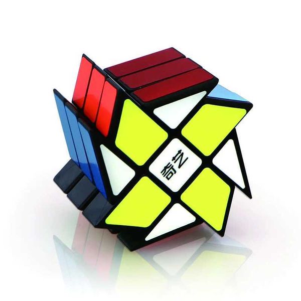 Magic Cubes Qi Yi 3x3 Cubo Cube Magic Magic Brain Teaser Cepillado Pegatina 56 mm Toyas sin pegatinas sin torcio para niños Y240518