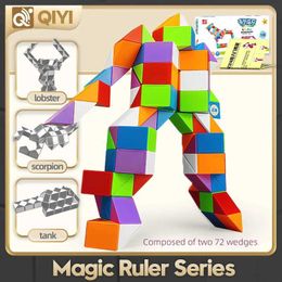 Cubes magiques Qiyi 24-72 Rules magiques 3d puzzle jouet convertible cube enfant éducation cube magique de serpent magique